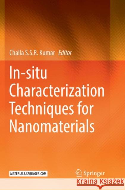 In-Situ Characterization Techniques for Nanomaterials Kumar, Challa S. S. R. 9783662585757 Springer