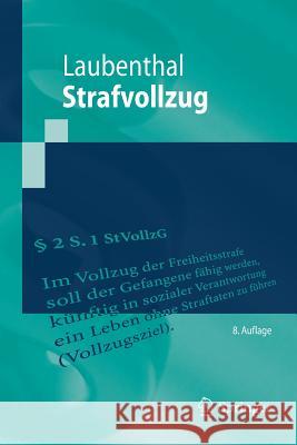 Strafvollzug Klaus Laubenthal 9783662586365 Springer