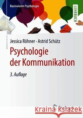 Psychologie Der Kommunikation Röhner, Jessica 9783662613375 Springer