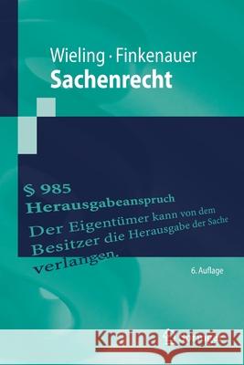 Sachenrecht Hans Josef Wieling Thomas Finkenauer 9783662617977