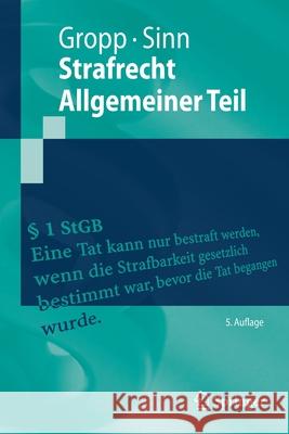 Strafrecht Allgemeiner Teil Walter Gropp Arndt Sinn 9783662620755