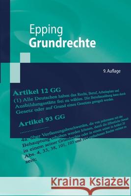 Grundrechte Volker Epping Sebastian Lenz Philipp Leydecker 9783662631652