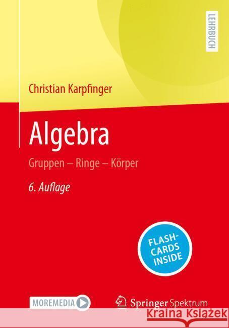 Algebra, m. 1 Buch, m. 1 E-Book Karpfinger, Christian 9783662686553