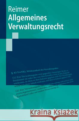Allgemeines Verwaltungsrecht Philipp Reimer 9783662690604 Springer