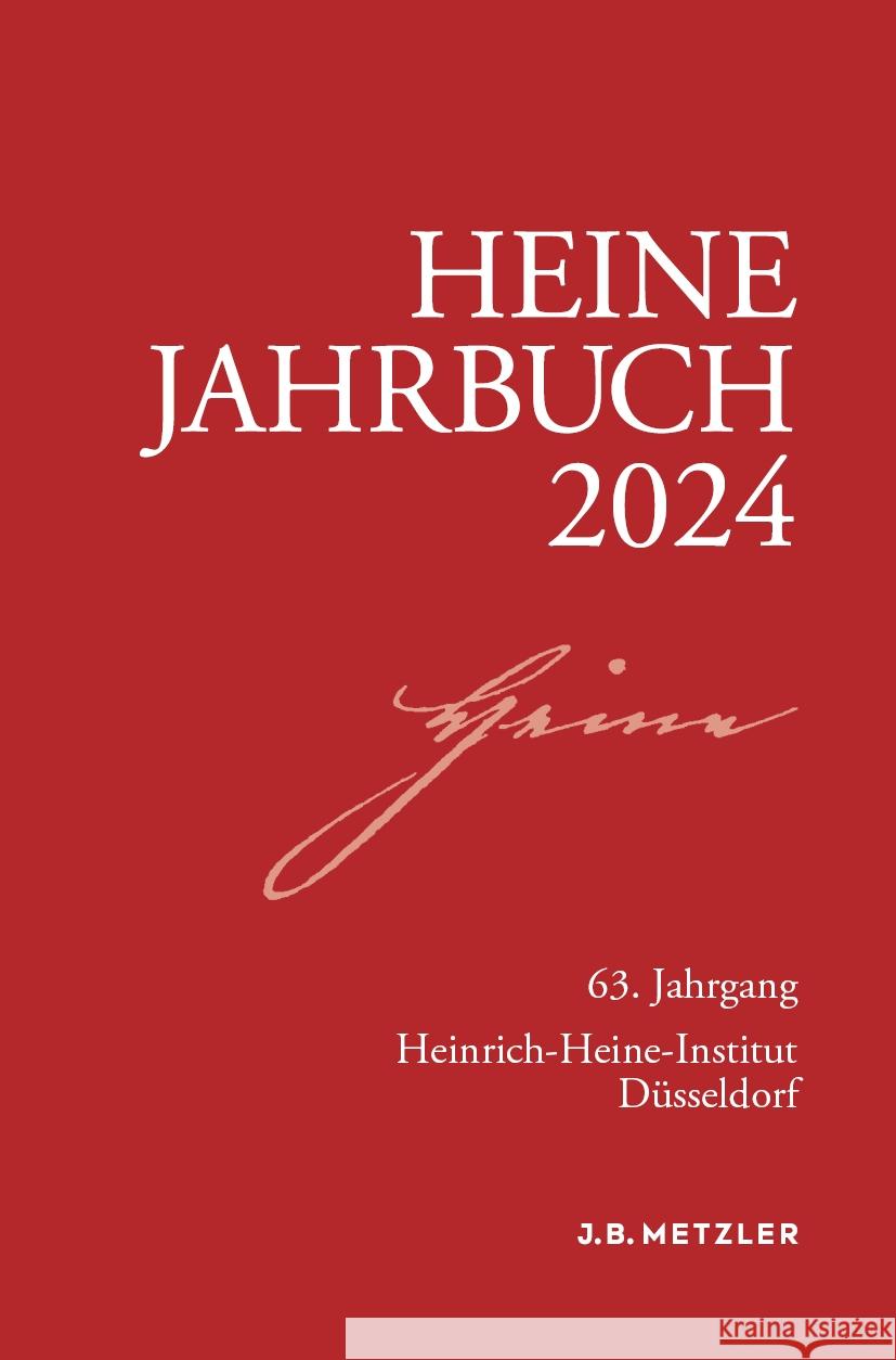Heine-Jahrbuch 2024 Sabine Brenner-Wilczek 9783662701683 J.B. Metzler