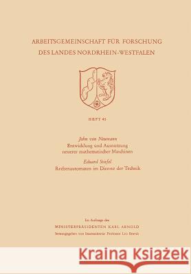 Entwicklung Und Ausnutzung Neuerer Mathematischer Maschinen / Rechenautomaten Im Dienste Der Technik John Vo 9783663004929 Vs Verlag Fur Sozialwissenschaften