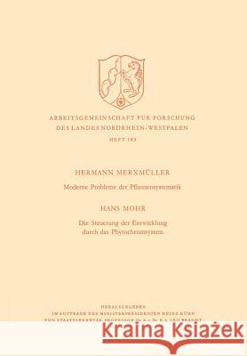 Moderne Probleme Der Pflanzensystematik Hermann Merxmuller 9783663007944
