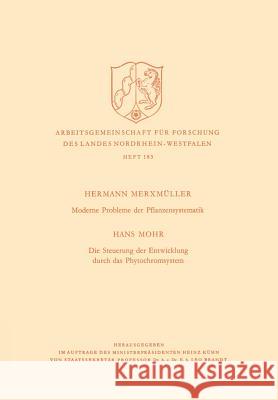 Moderne Probleme Der Pflanzensystematik Hermann Merxmuller 9783663007944 Vs Verlag Fur Sozialwissenschaften