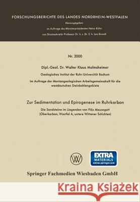 Zur Sedimentation Und Epirogenese Im Ruhrkarbon: Die Sandsteine Im Liegenden Von Flöz Mausegatt (Oberkarbon, Westfal A, Untere Wittener Schichten) Malmsheimer, Walter Klaus 9783663039983 Vs Verlag Fur Sozialwissenschaften