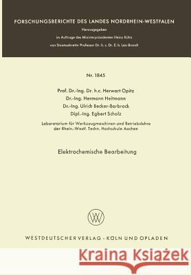 Elektrochemische Bearbeitung Na Na Na Na 9783663062776 Vs Verlag Fur Sozialwissenschaften