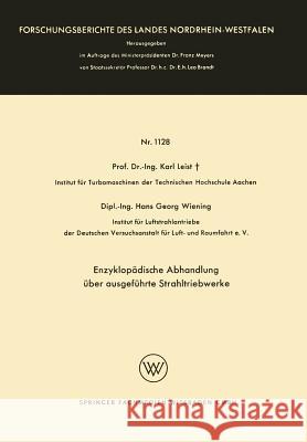 Enzyklopädische Abhandlung Über Ausgeführte Strahltriebwerke Leist, Karl 9783663062882 Vs Verlag Fur Sozialwissenschaften