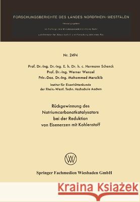 Rückgewinnung des Natriumcarbonatkatalysators bei der Reduktion von Eisenerzen mit Kohlenstoff Schenck, Hermann 9783663064039 Vieweg+teubner Verlag