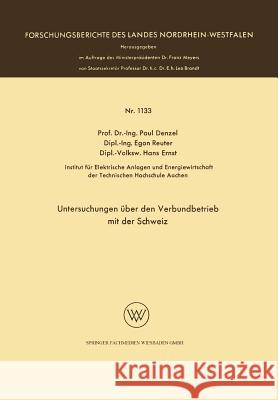 Untersuchungen Über Den Verbundbetrieb Mit Der Schweiz Denzel, Paul 9783663065401 Vs Verlag Fur Sozialwissenschaften