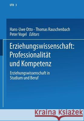 Erziehungswissenschaft: Professionalität Und Kompetenz Otto, Hans-Uwe 9783663080305 Vs Verlag Fur Sozialwissenschaften