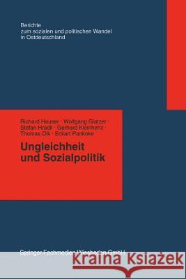 Ungleichheit Und Sozialpolitik Richard Hauser 9783663116899 Vs Verlag Fur Sozialwissenschaften