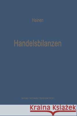 Handelsbilanzen Edmund Heinen 9783663126096