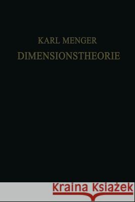 Dimensionstheorie Karl Menger 9783663154846 Vieweg+teubner Verlag