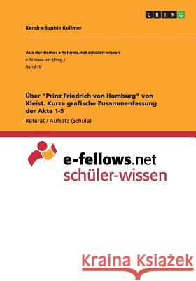 Über Prinz Friedrich von Homburg von Kleist. Kurze grafische Zusammenfassung der Akte 1-5 Geyer, Sophie 9783668067677