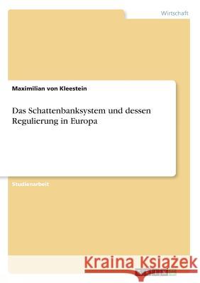 Das Schattenbanksystem und dessen Regulierung in Europa Maximilian Vo 9783668392335 Grin Verlag