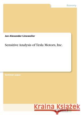 Sensitive Analysis of Tesla Motors, Inc. Jan Alexander Linxweiler 9783668487185 Grin Publishing