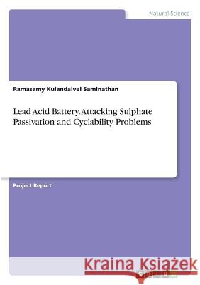 Lead Acid Battery. Attacking Sulphate Passivation and Cyclability Problems Ramasamy Kulandaivel Saminathan 9783668541528 Grin Publishing