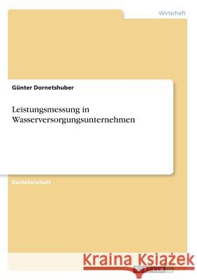 Leistungsmessung in Wasserversorgungsunternehmen Gunter Dornetshuber 9783668662025 Grin Verlag