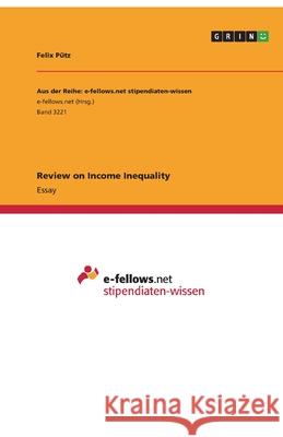 Review on Income Inequality P 9783668992610 Grin Verlag