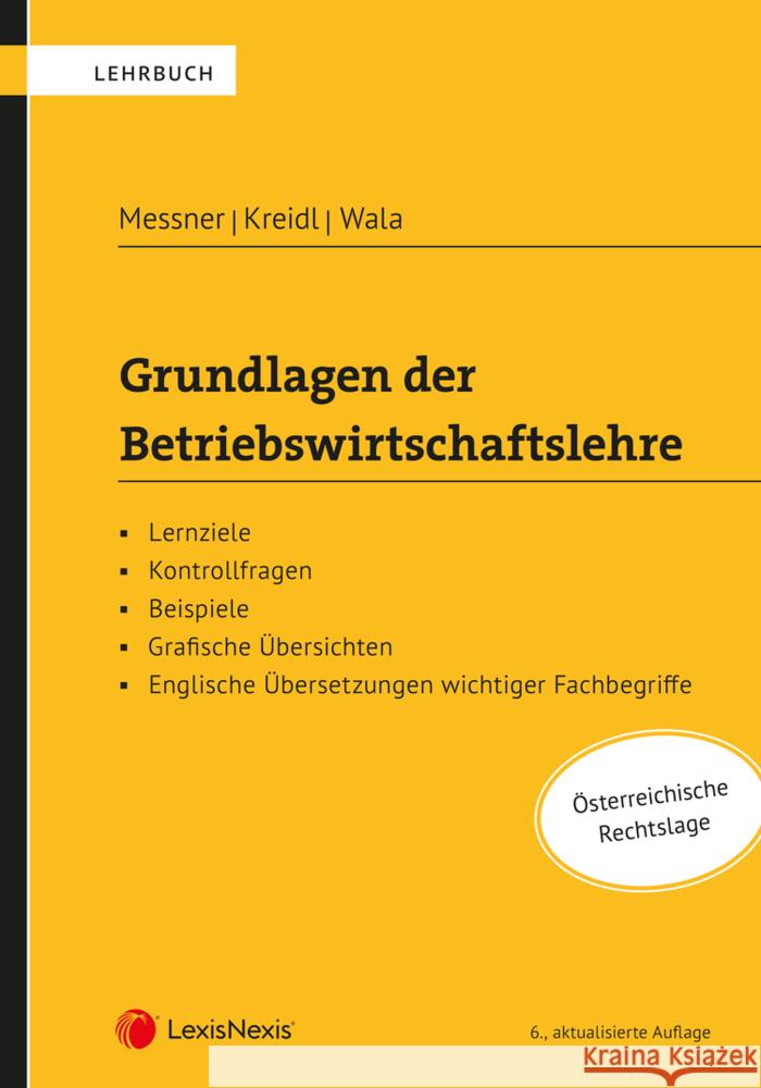 Grundlagen der Betriebswirtschaftslehre Haghirian, Parissa; Prenner, Andreas 9783700778189 LexisNexis Österreich