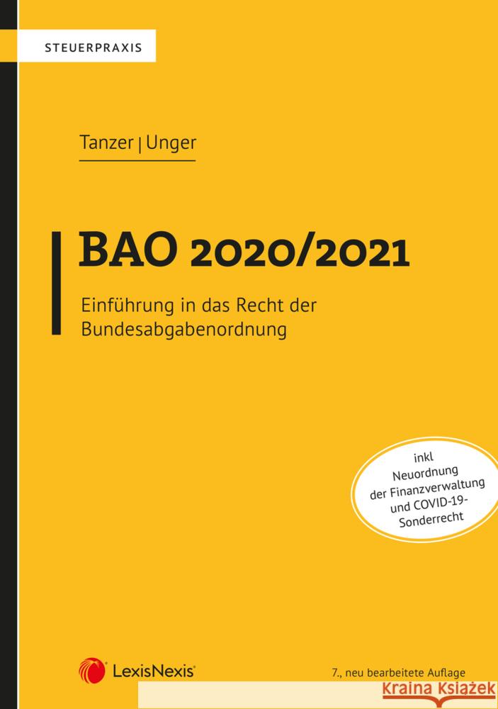 BAO 2020/2021 Tanzer, Michael, Unger, Peter 9783700779179 LexisNexis Österreich