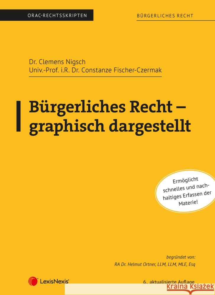 Bürgerliches Recht - grafisch dargestellt (Skriptum) Nigsch, Clemens, Fischer-Czermak, Constanze 9783700790853 LexisNexis Österreich
