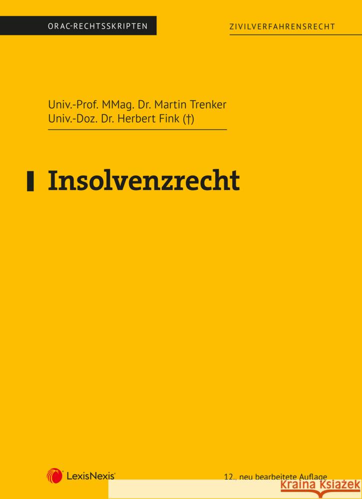 Insolvenzrecht Trenker, Martin, Fink, Herbert 9783700791140