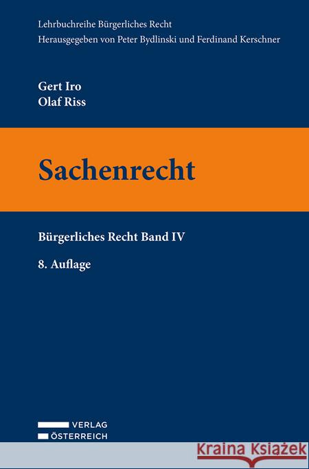 Sachenrecht Iro, Gert, Riss, Olaf 9783704691576