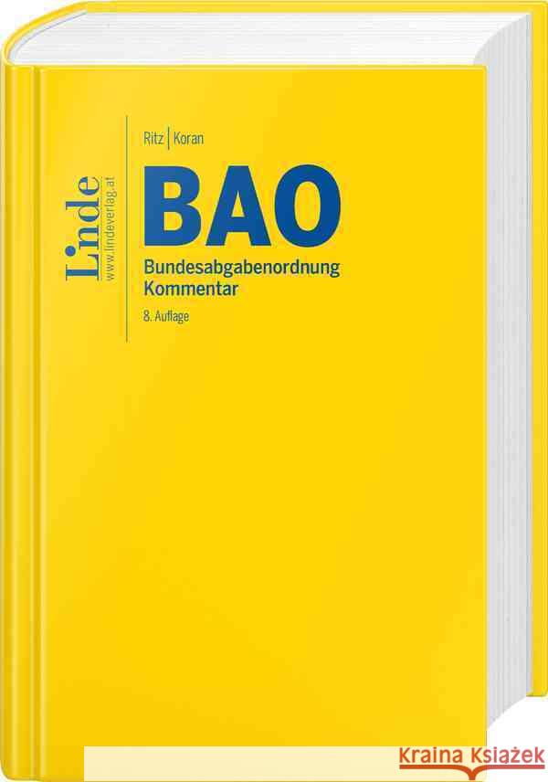 BAO | Bundesabgabenordnung Ritz, Christoph, Koran, Birgitt U. 9783707346824 Linde, Wien
