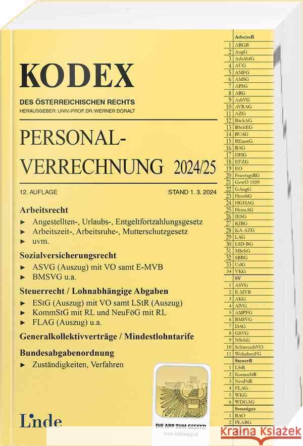 KODEX Personalverrechnung 2024/25 Seebacher, Michael 9783707349467 Linde, Wien
