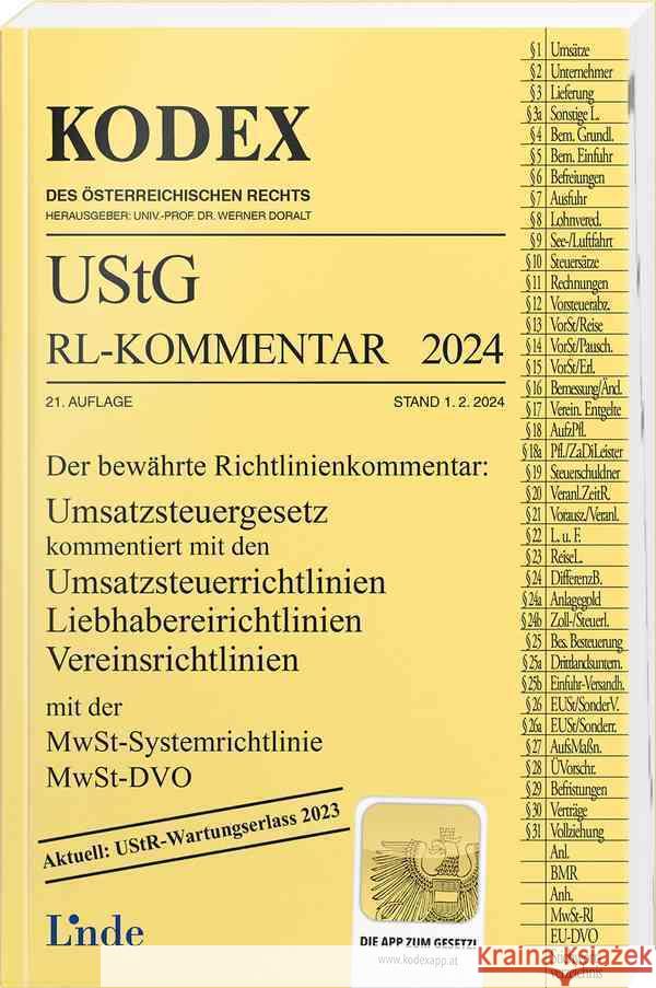 KODEX UStG-Richtlinien-Kommentar 2024 Pernegger, Robert 9783707349566 Linde, Wien