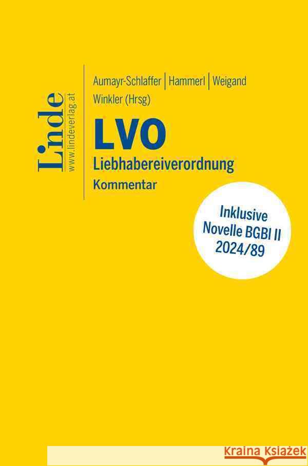 LVO | Liebhabereiverordnung Kuder, Bernhard, Kovacs, Nathalie, Ambrosch, Karin 9783707349658 Linde, Wien