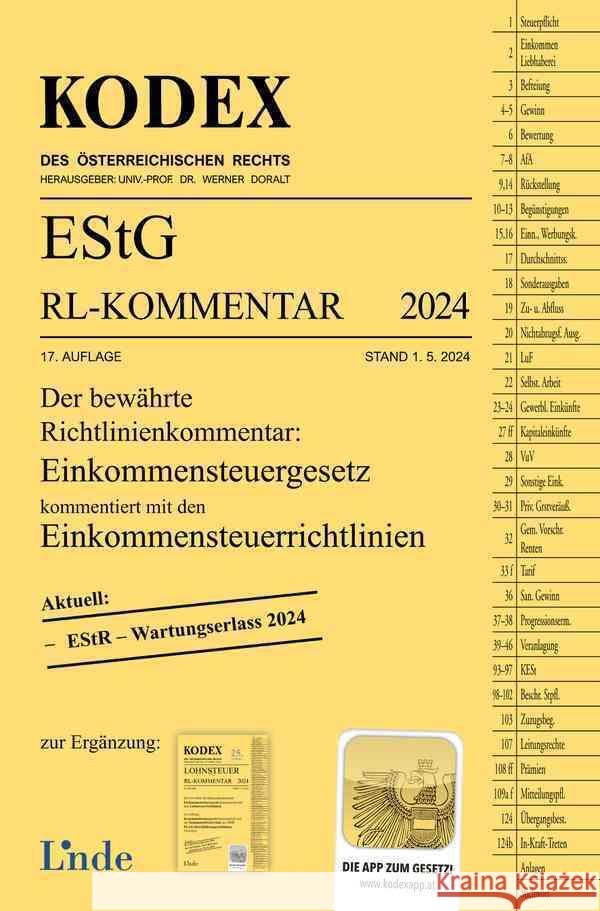 KODEX EStG Richtlinien-Kommentar 2024 Bauer, Manfred 9783707350333 Linde, Wien