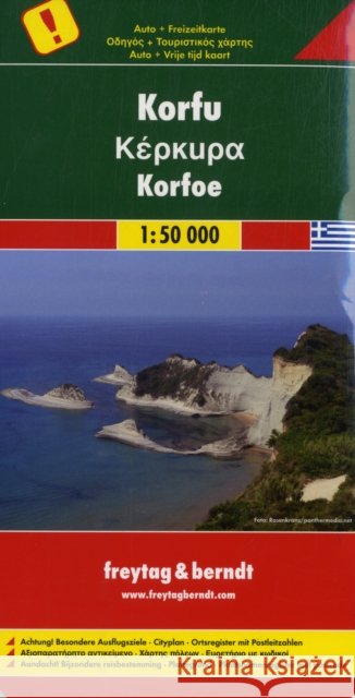 Corfu, Special Places of Excursion Road Map 1:50 000 Freytag-Berndt 9783707909562