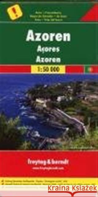 Azores, Special Places of Excursion Road Map 1:50 000    9783707910605 Freytag-Berndt u. Artaria