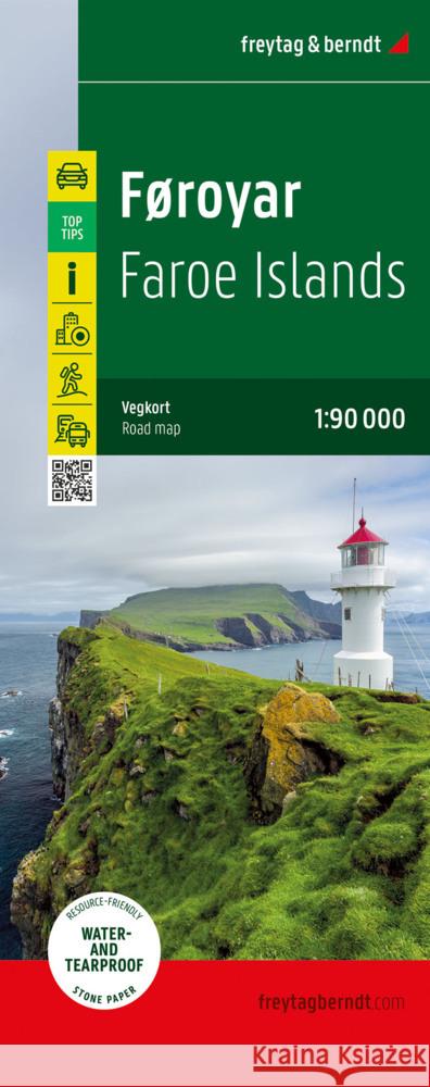 Faroe Islands Road Map Freytag-Berndt 9783707923735
