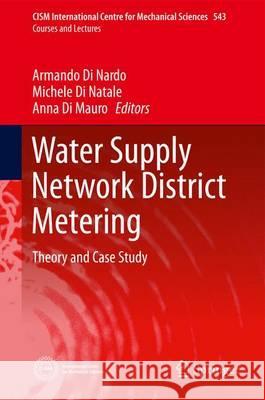 Water Supply Network District Metering: Theory and Case Study Di Nardo, Armando 9783709114926