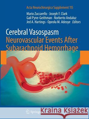 Cerebral Vasospasm: Neurovascular Events After Subarachnoid Hemorrhage Mario Zuccarello Joseph F. Clark Gail Pyne-Geithman 9783709117392