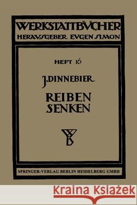 Reiben Und Senken Dinnebier, J. 9783709152515 Springer