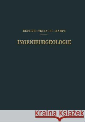 Ingenieurgeologie K. A. Redlich K. V R. Kampe 9783709159620 Springer