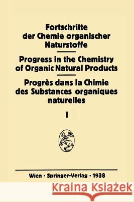 Fortschritte Der Chemie Organischer Naturstoffe Bredereck, H. 9783709171899 Springer