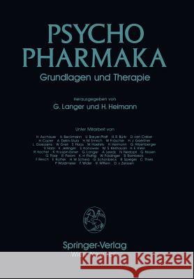 Psychopharmaka: Grundlagen Und Therapie Langer, G. 9783709176467