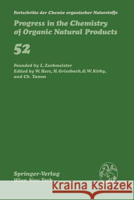 Fortschritte Der Chemie Organischer Naturstoffe / Progress in the Chemistry of Organic Natural Products Achenbach, H. 9783709189085 Springer