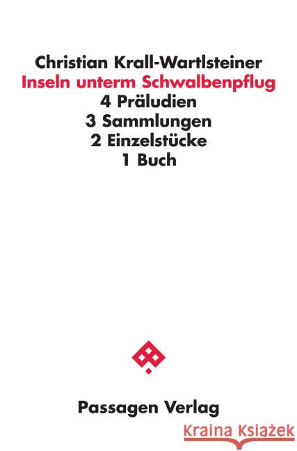 Inseln unterm Schwalbenpflug Krall-Wartlsteiner, Christian 9783709206058 Passagen Verlag
