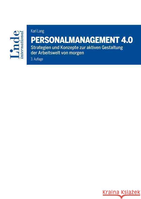Personalmanagement 4.0 Lang, Karl 9783714303858