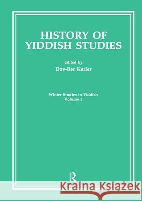 HISTORY OF YIDDISH STUDIES    9783718650606 Taylor & Francis